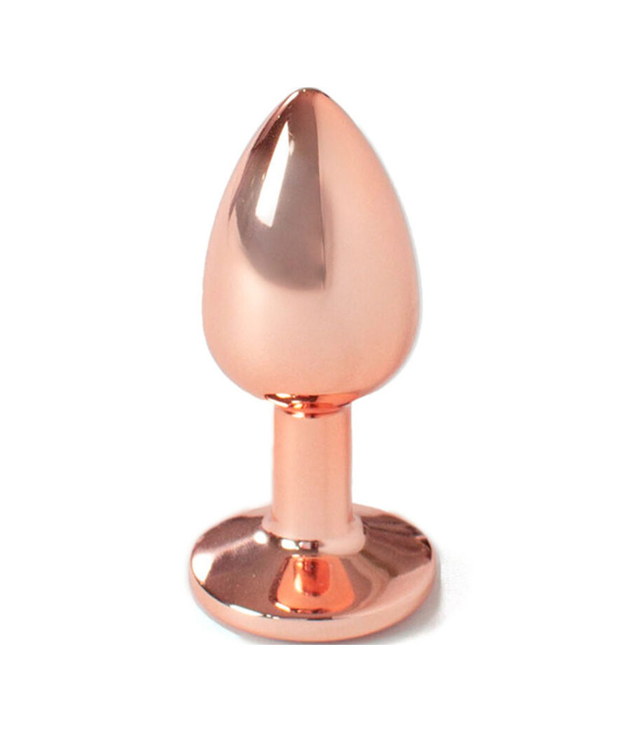 SECRETPLAY - PLUG ANAL EN MÉTAL OR ROSE PETITE TAILLE 7 CM
