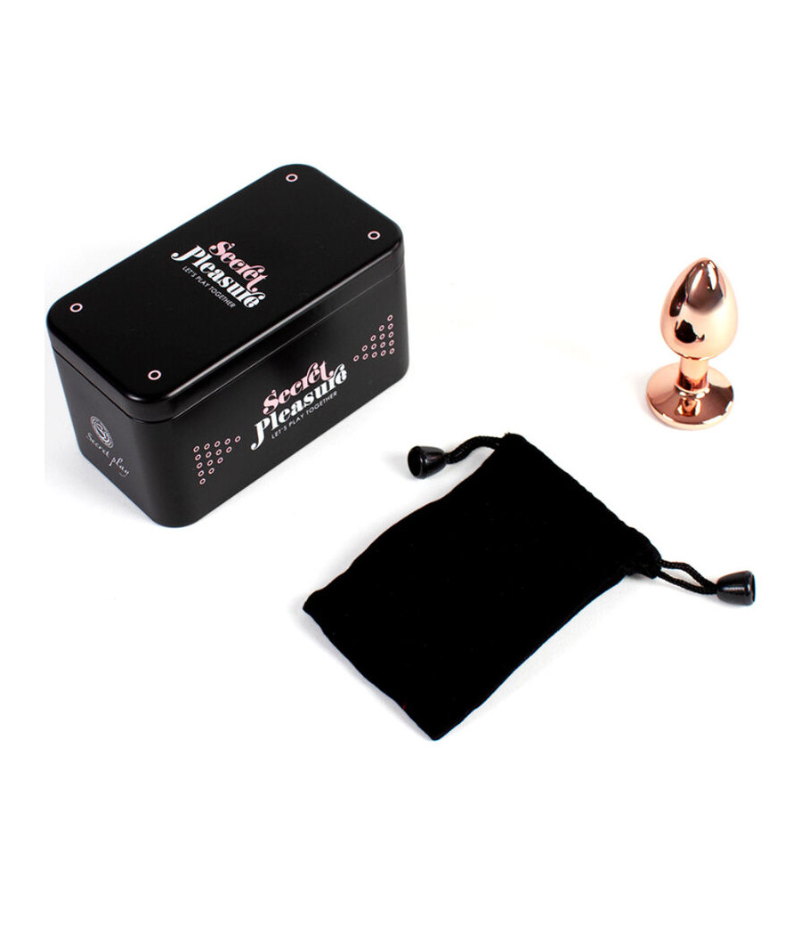 SECRETPLAY - TAPPO IN METALLO ORO ROSA TAGLIA PICCOLA 7 CM