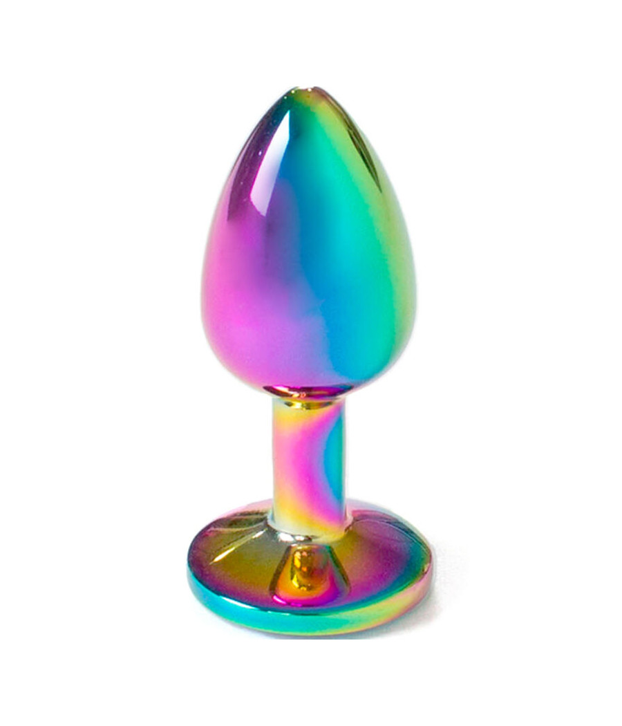 SECRETPLAY - BUTT PLUG AUS METALL REGENBOGEN, KLEINE GRÖSSE 7 CM