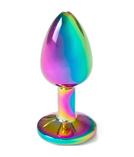 SECRETPLAY - METAL BUTT PLUG RAINBOW SMALL SIZE 7 CM