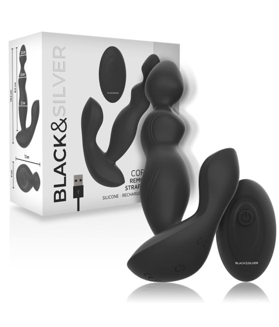 BLACK&SILVER - CORA ANAL PLUG SILIKON FERNBEDIENUNG