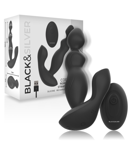 BLACK&SILVER - TELECOMANDO IN SILICONE PLUG ANALE CORA