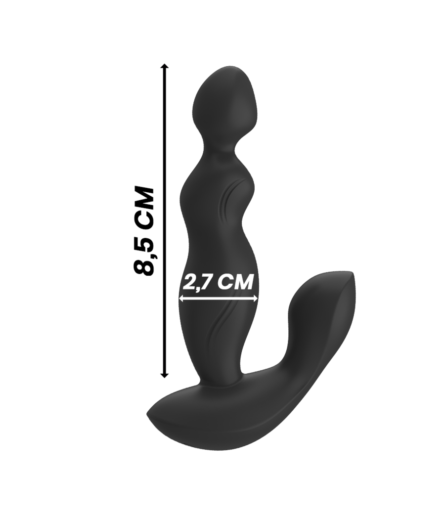 BLACK&SILVER - TELECOMANDO IN SILICONE PLUG ANALE CORA