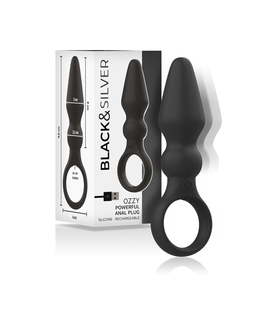 BLACK&SILVER - POTENTE PLUG ANALE IN SILICONE OZZY