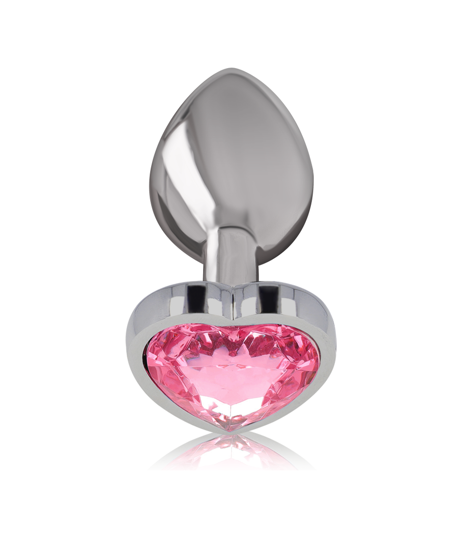 INTENSE - PLUG ANAL METAL ALUMINIO CORAZÓN ROSA TALLA M
