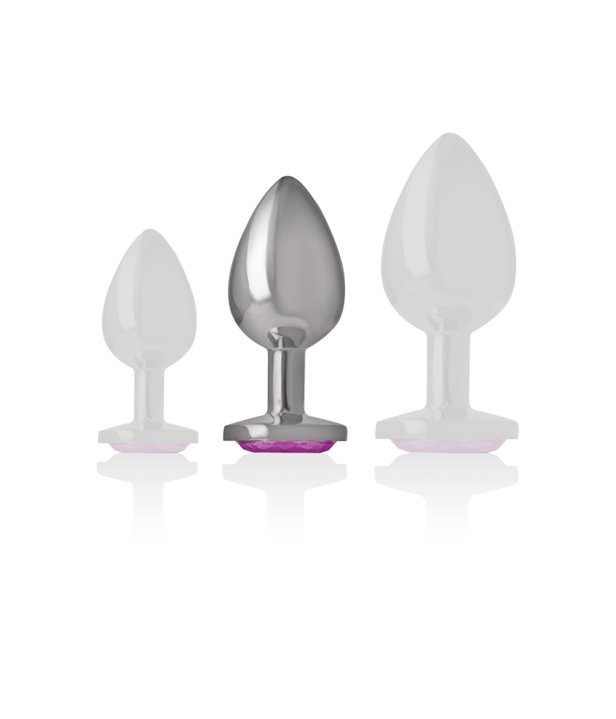 INTENSE - PLUG ANAL METAL ALUMINIO CORAZÓN ROSA TALLA M