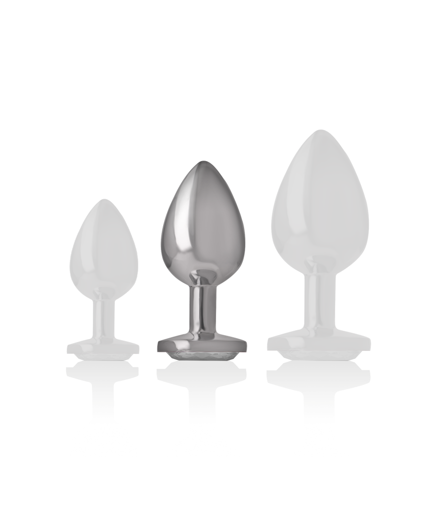 INTENSE - PLUG ANAL MÉTAL ALUMINIUM COEUR BLANC TAILLE M