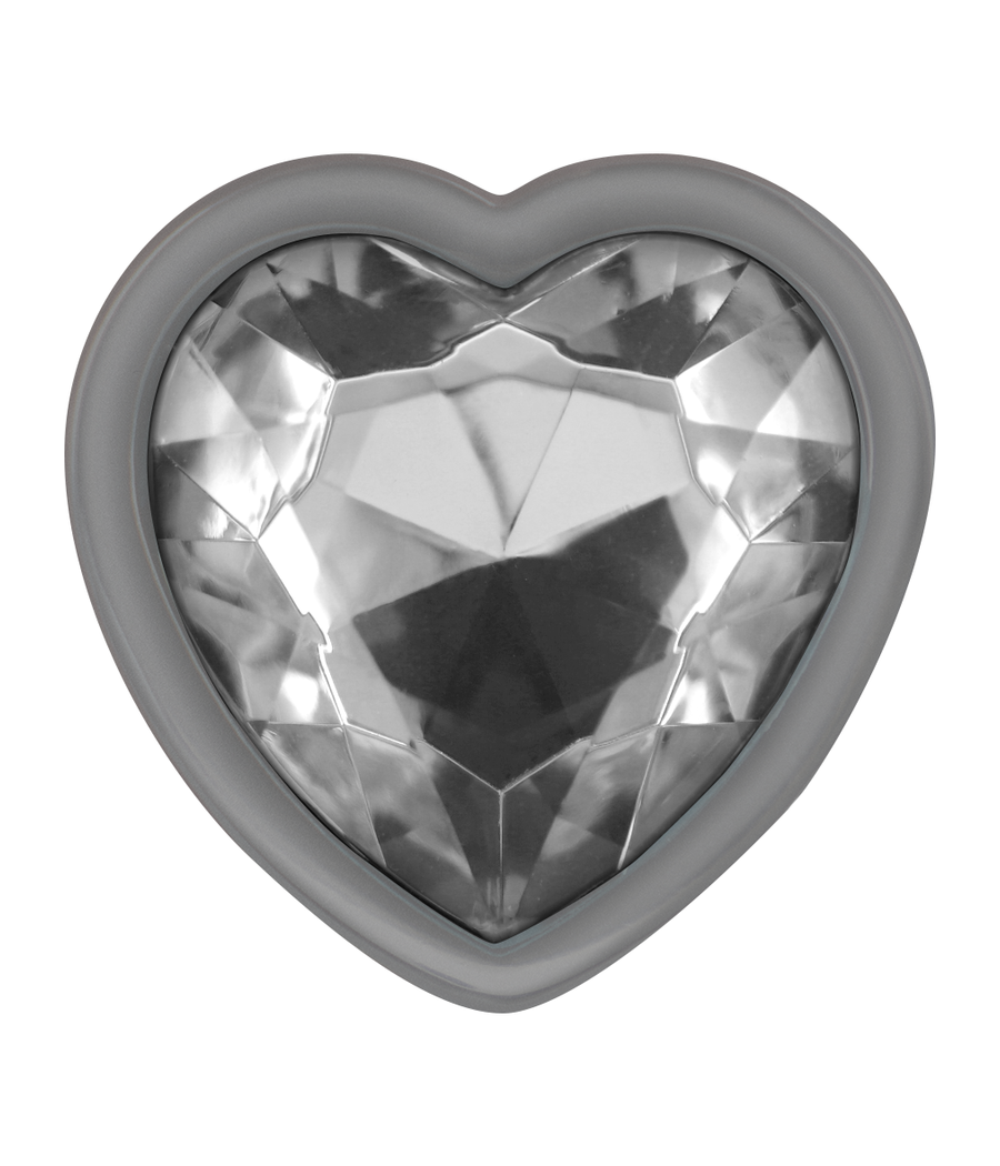 INTENSE - ANAL PLUG METAL ALUMINUM WHITE HEART SIZE L