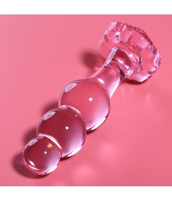 NEBULA SERIES BY IBIZA - MODELO 1 PLUG ANAL VIDRO BOROSILICADO ROSA 10.5 CM -O- 3 CM