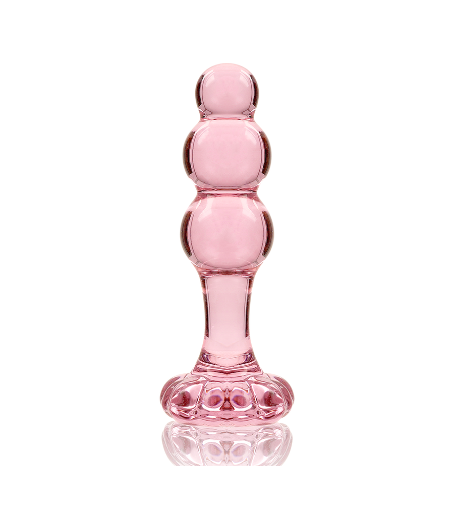 NEBULA SERIES BY IBIZA - MODELL 1 ANALPLUG BOROSILIKATGLAS ROSA 10.5 CM -O- 3 CM