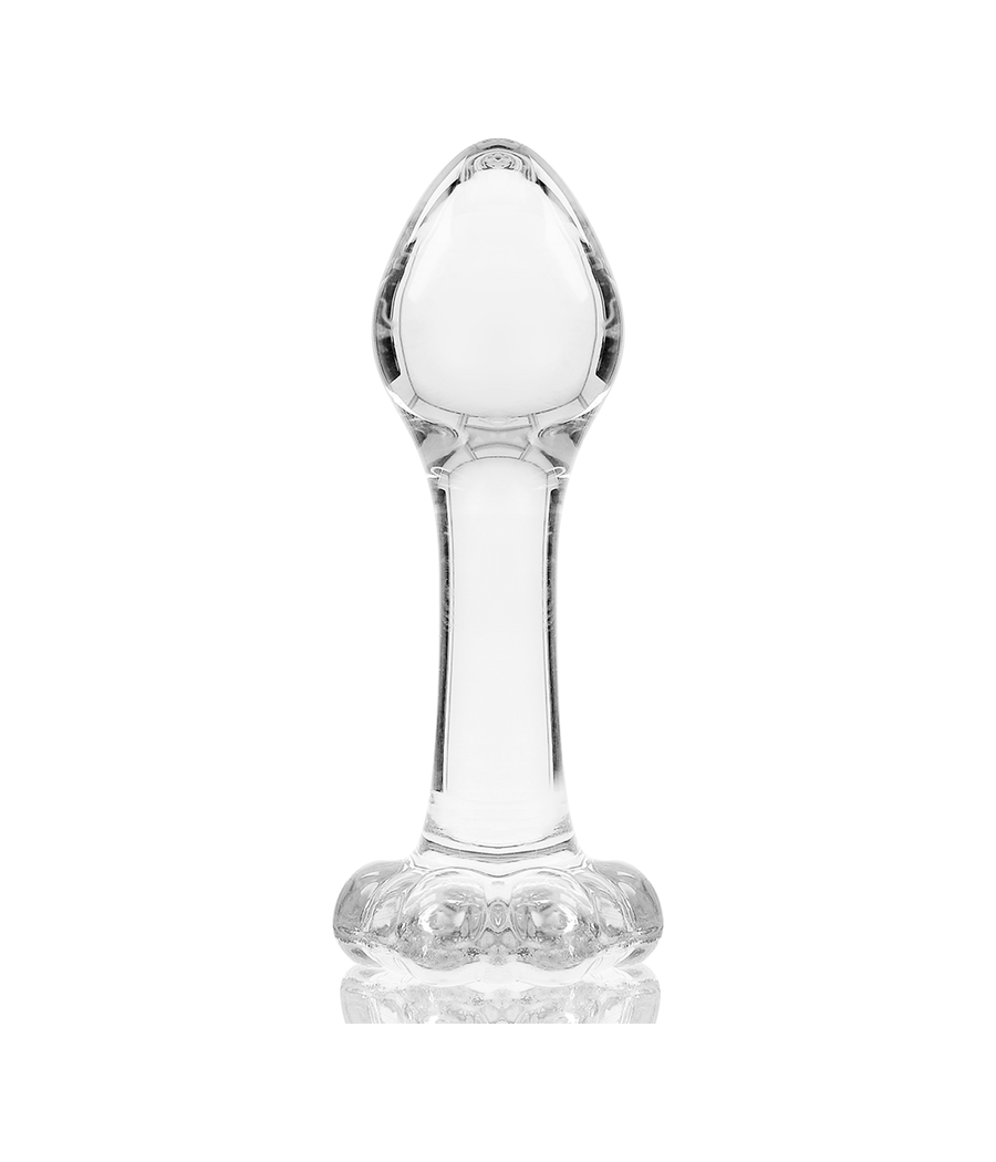 NEBULA SERIES BY IBIZA - MODELL 2 ANALPLUG BOROSILIKATGLAS KLAR 11 CM -O- 3.5 CM