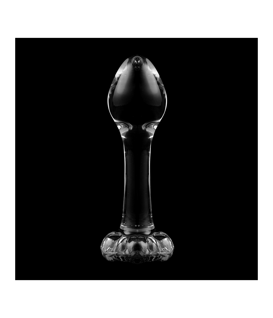 NEBULA SERIES BY IBIZA - MODEL 2 ANAL PLUG BOROSILICATE GLASS CLEAR 11 CM -O- 3.5 CM