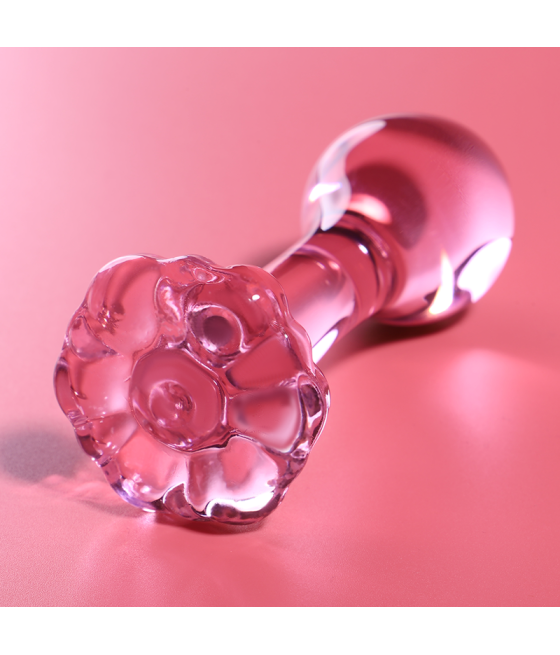 NEBULA SERIES BY IBIZA - MODELL 2 ANALPLUG BOROSILIKATGLAS ROSA 11 CM -O- 3.5 CM