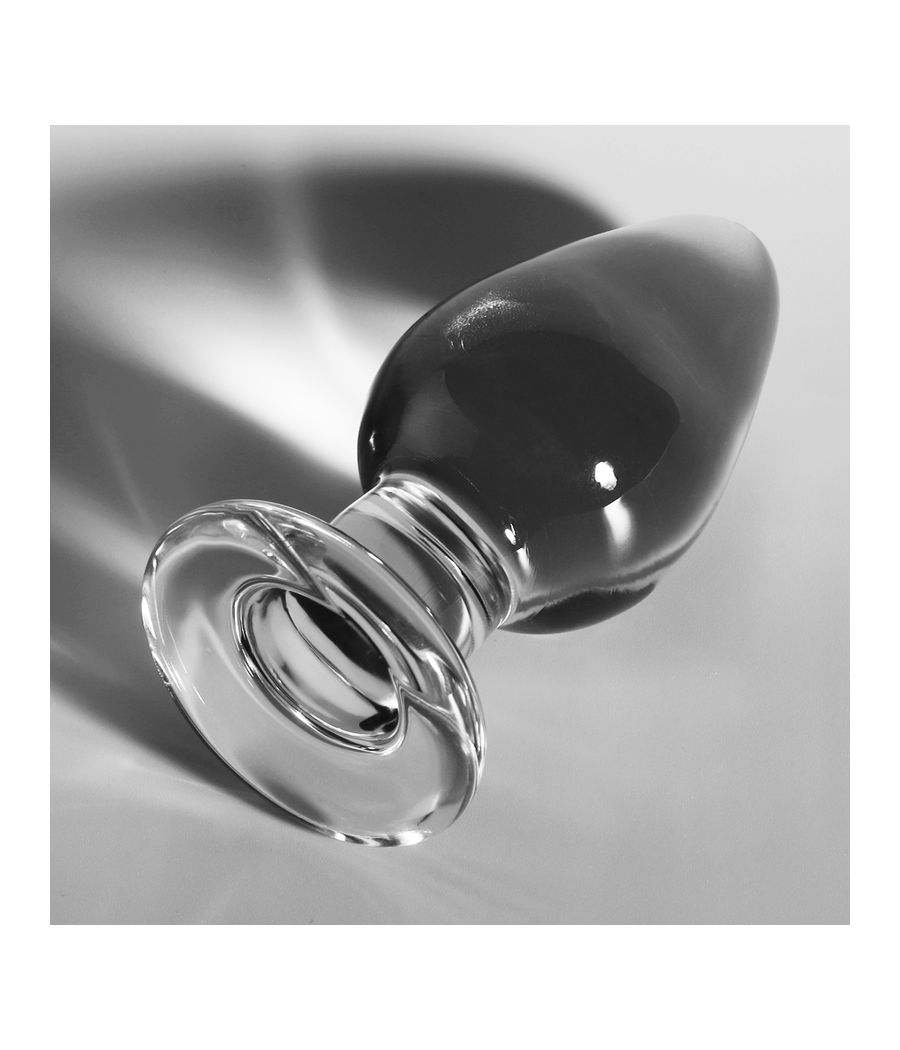NEBULA SERIES BY IBIZA - MODEL 3 ANAL PLUG BOROSILICATE GLASS TRANSPARENT 11 CM -O- 5 CM