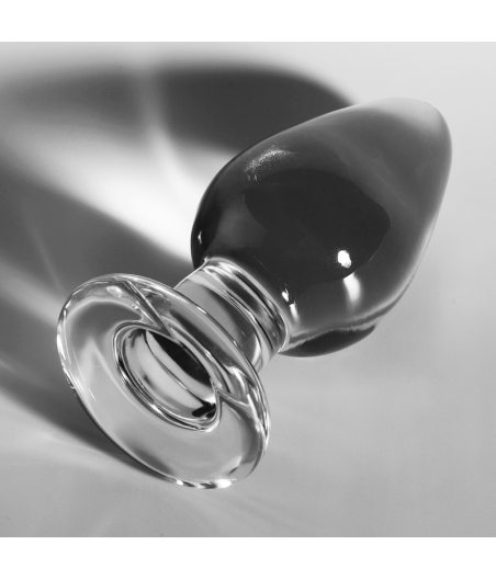 NEBULA SERIES BY IBIZA - MODELO 3 ANAL PLUG VIDRO BOROSILICADO TRANSPARENTE 11 CM -O- 5 CM