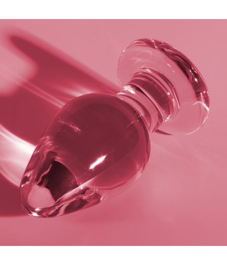 NEBULA SERIES BY IBIZA - MODELL 3 ANALPLUG BOROSILIKATGLAS ROSA 11 CM -O- 5 CM