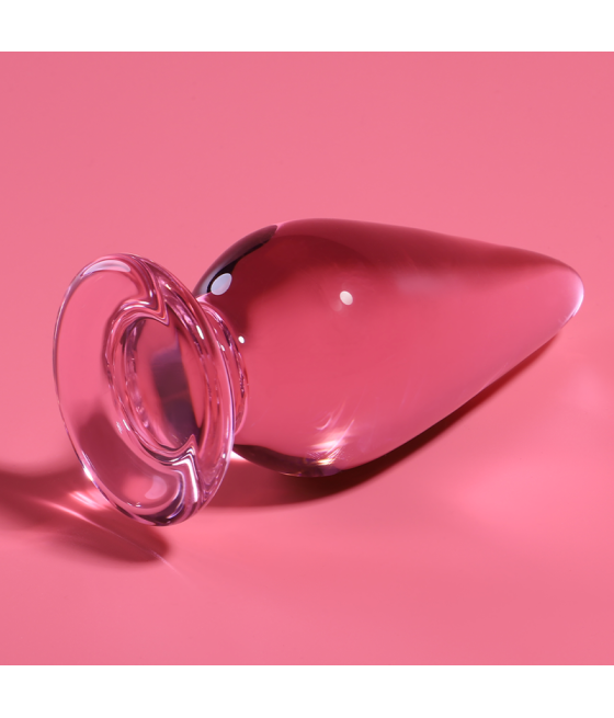 NEBULA SERIES BY IBIZA - MODEL 4 ANAL PLUG BOROSILICATE GLASS PINK 11 CM -O- 5 CM