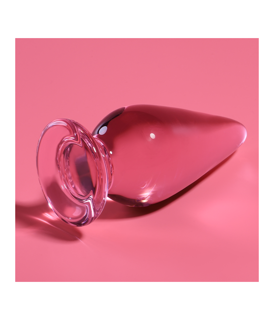 NEBULA SERIES BY IBIZA - MODELO 4 ANAL PLUG VIDRO BOROSILICADO ROSA 11 CM -O- 5 CM