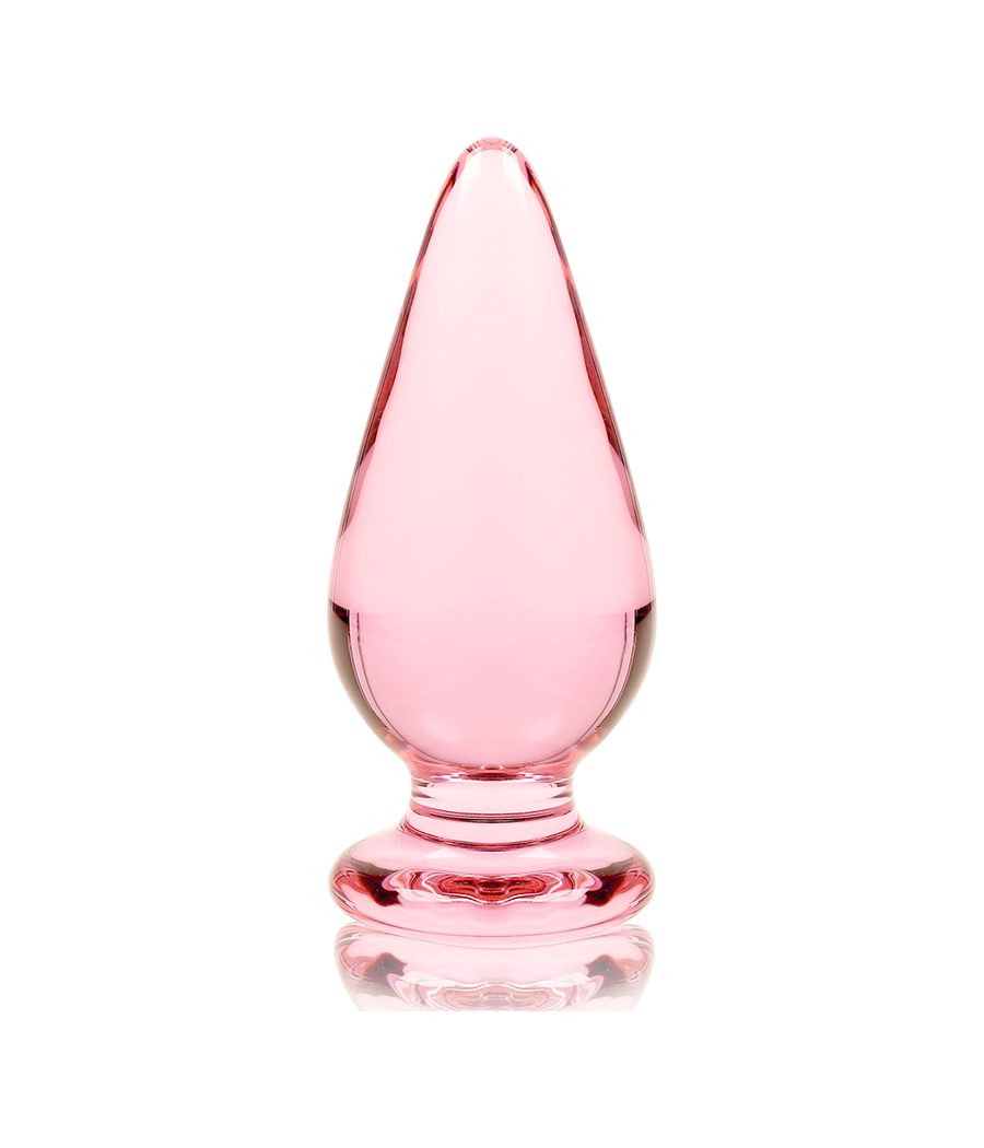 NEBULA SERIES BY IBIZA - MODELL 4 ANALPLUG BOROSILIKATGLAS ROSA 11 CM -O- 5 CM