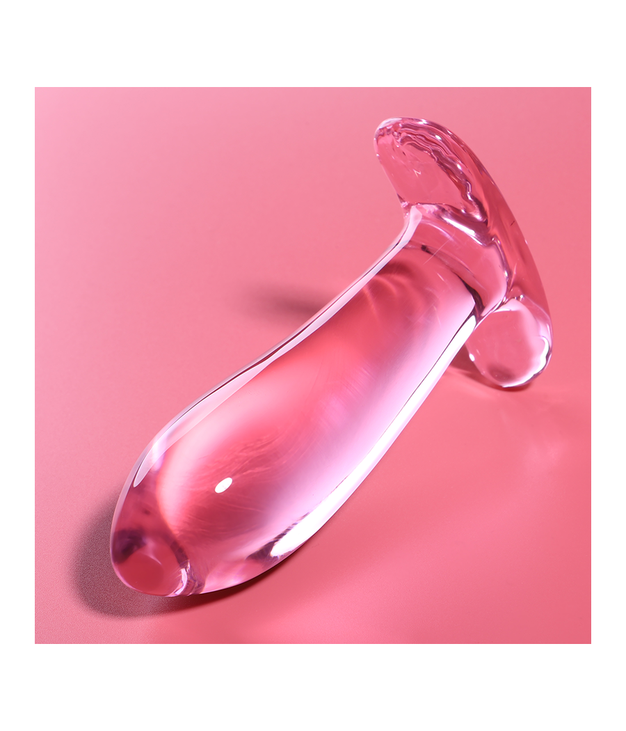 NEBULA SERIES BY IBIZA - MODELLO 5 PLUG ANALE VETRO BOROSILICATO ROSA 12.5 CM -O- 3.5 CM