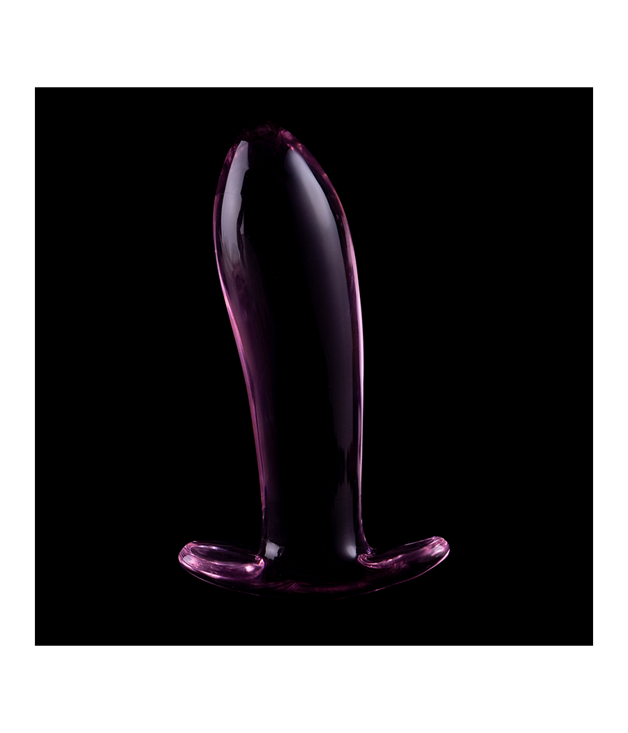 NEBULA SERIES BY IBIZA - MODEL 5 ANAL PLUG BOROSILICATE GLASS PINK 12.5 CM -O- 3.5 CM