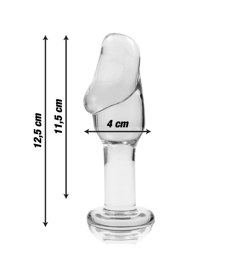 NEBULA SERIES BY IBIZA - MODELO 6 PLUG CRISTAL TRANSPARENTE 12.5 CM -O- 4 CM