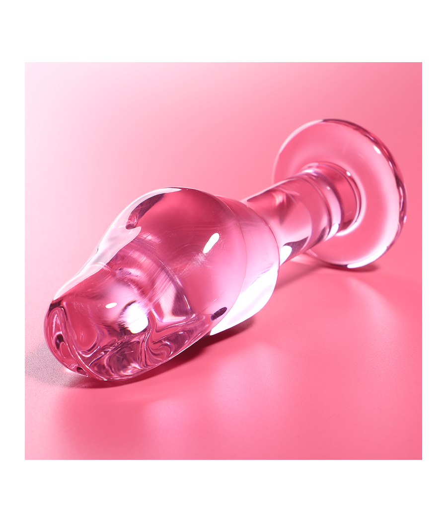 NEBULA SERIES BY IBIZA - PLUG ANAL MODÈLE 6 VERRE BOROSILICATE ROSE 12.5 CM -O- 4 CM
