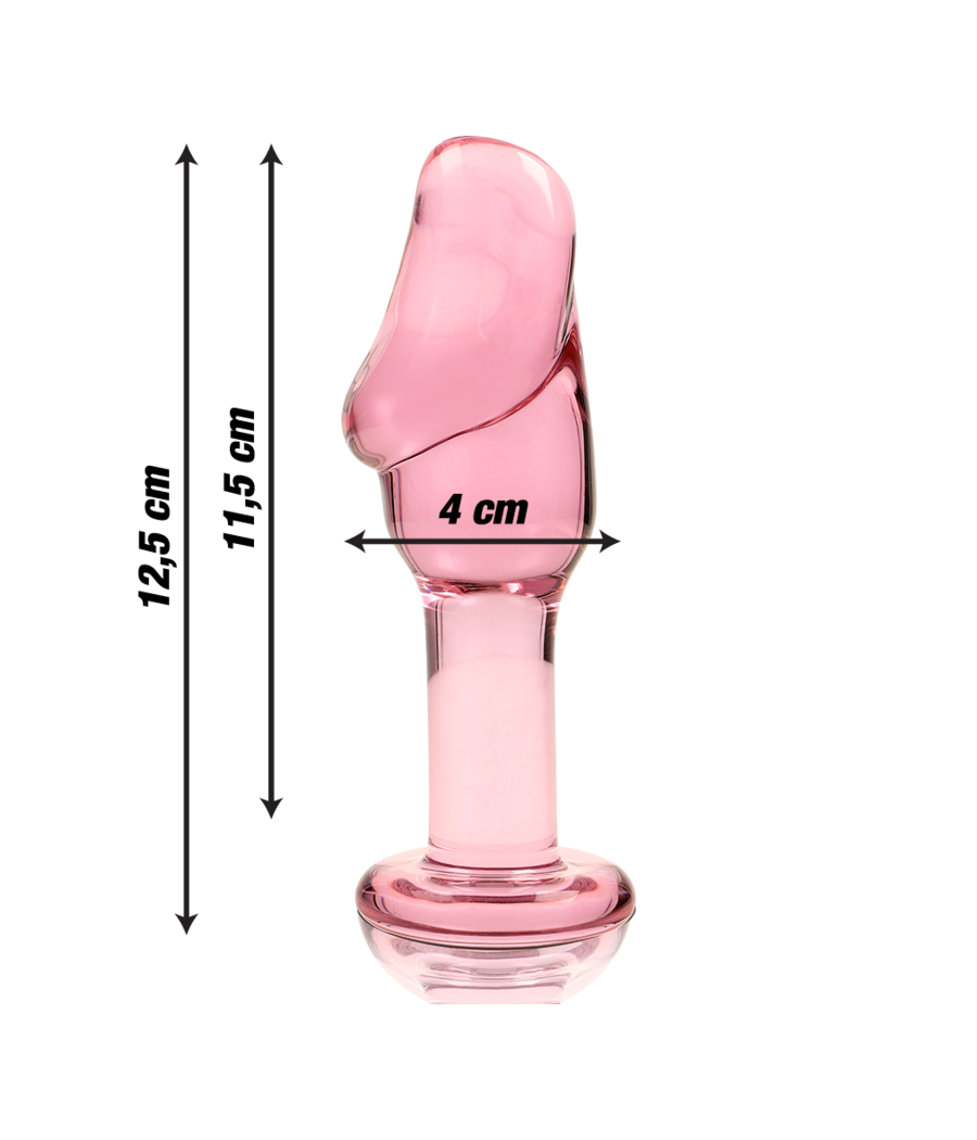 NEBULA SERIES BY IBIZA - MODELO 6 PLUG CRISTAL ROSA 12.5 CM -O- 4 CM