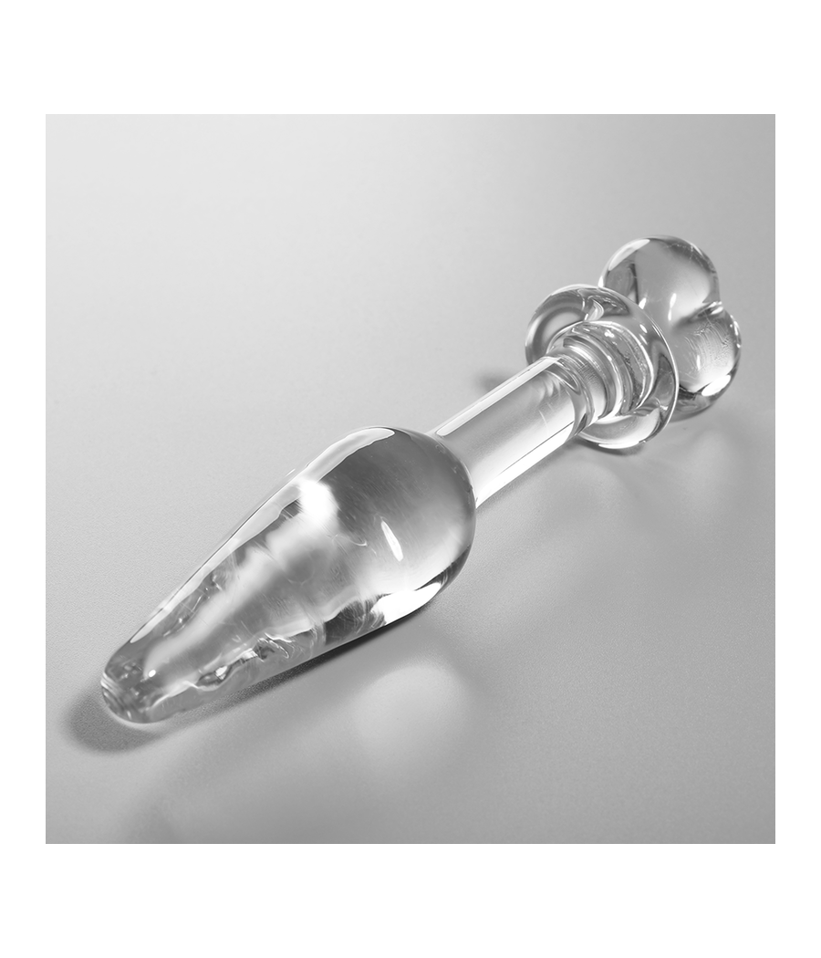 NEBULA SERIES BY IBIZA - MODEL 7 ANALPLUG BOROSILIKATGLAS KLAR 13.5 CM -O- 3 CM