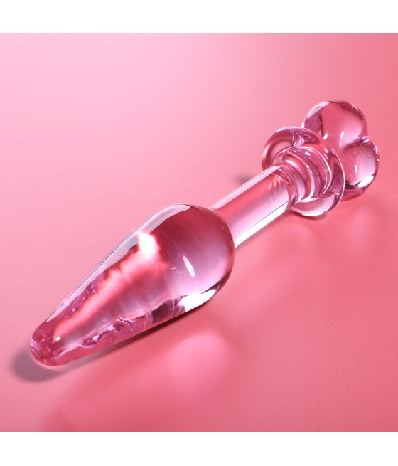 NEBULA SERIES BY IBIZA - MODELO 7 ANAL PLUG VIDRO BOROSILICADO ROSA 13.5 CM -O- 3 CM