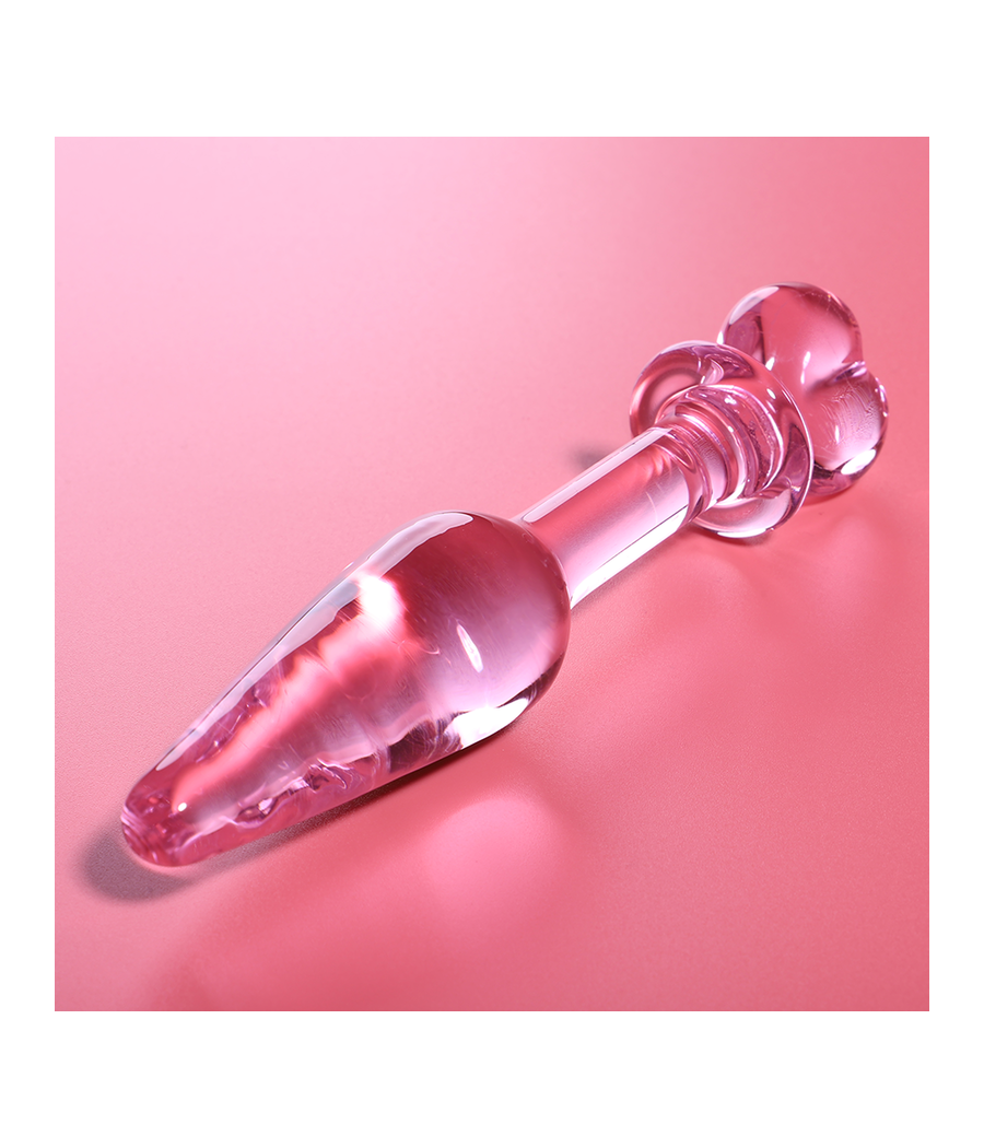 NEBULA SERIES BY IBIZA - MODELO 7 PLUG CRISTAL ROSA 13.5 CM -O- 3 CM