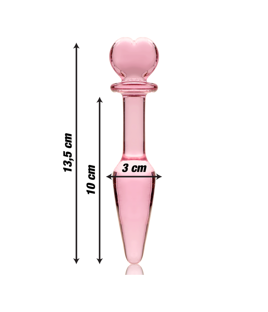 NEBULA SERIES BY IBIZA - PLUG ANAL MODÈLE 7 VERRE BOROSILICATE ROSE 13.5 CM -O- 3 CM