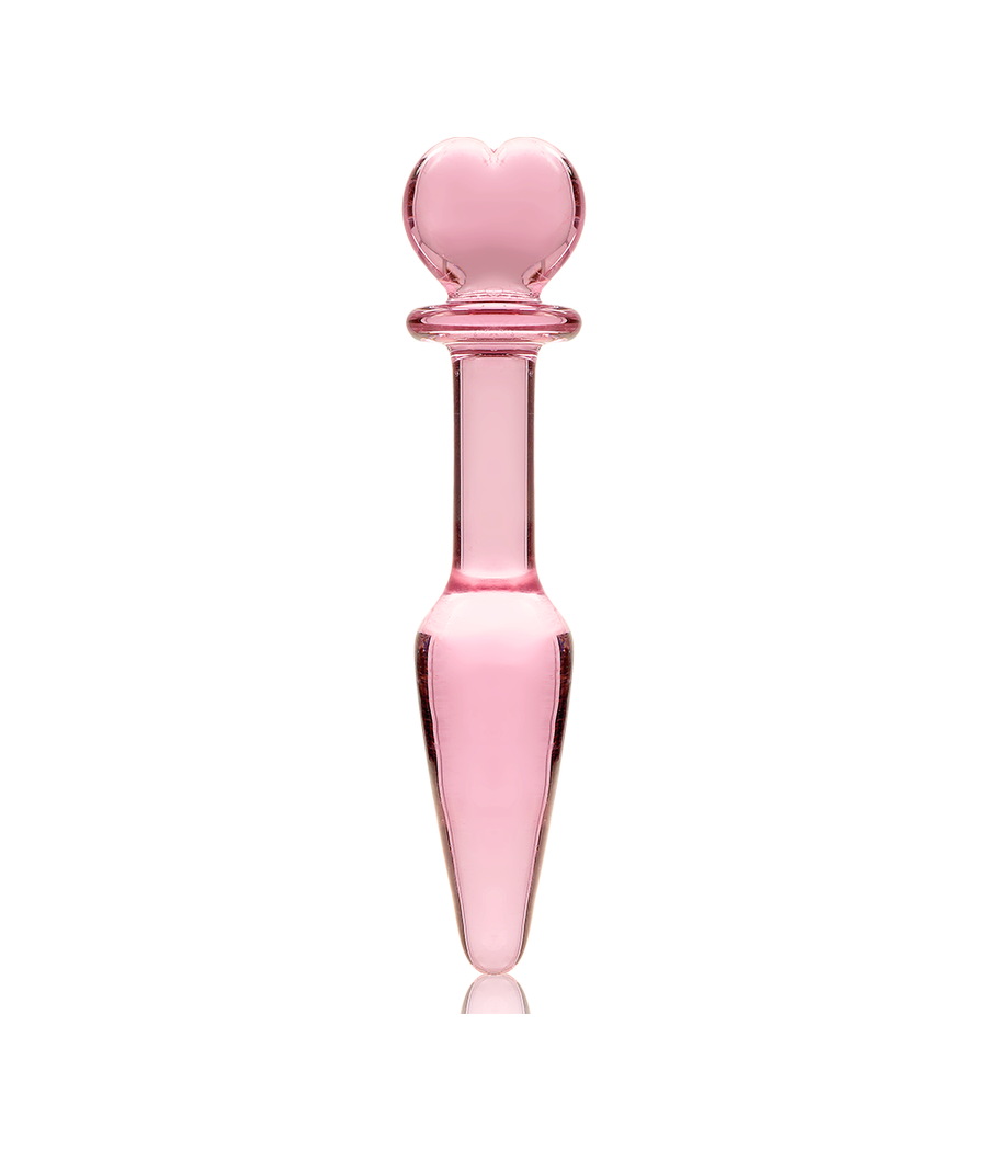 NEBULA SERIES BY IBIZA - MODELO 7 ANAL PLUG VIDRO BOROSILICADO ROSA 13.5 CM -O- 3 CM