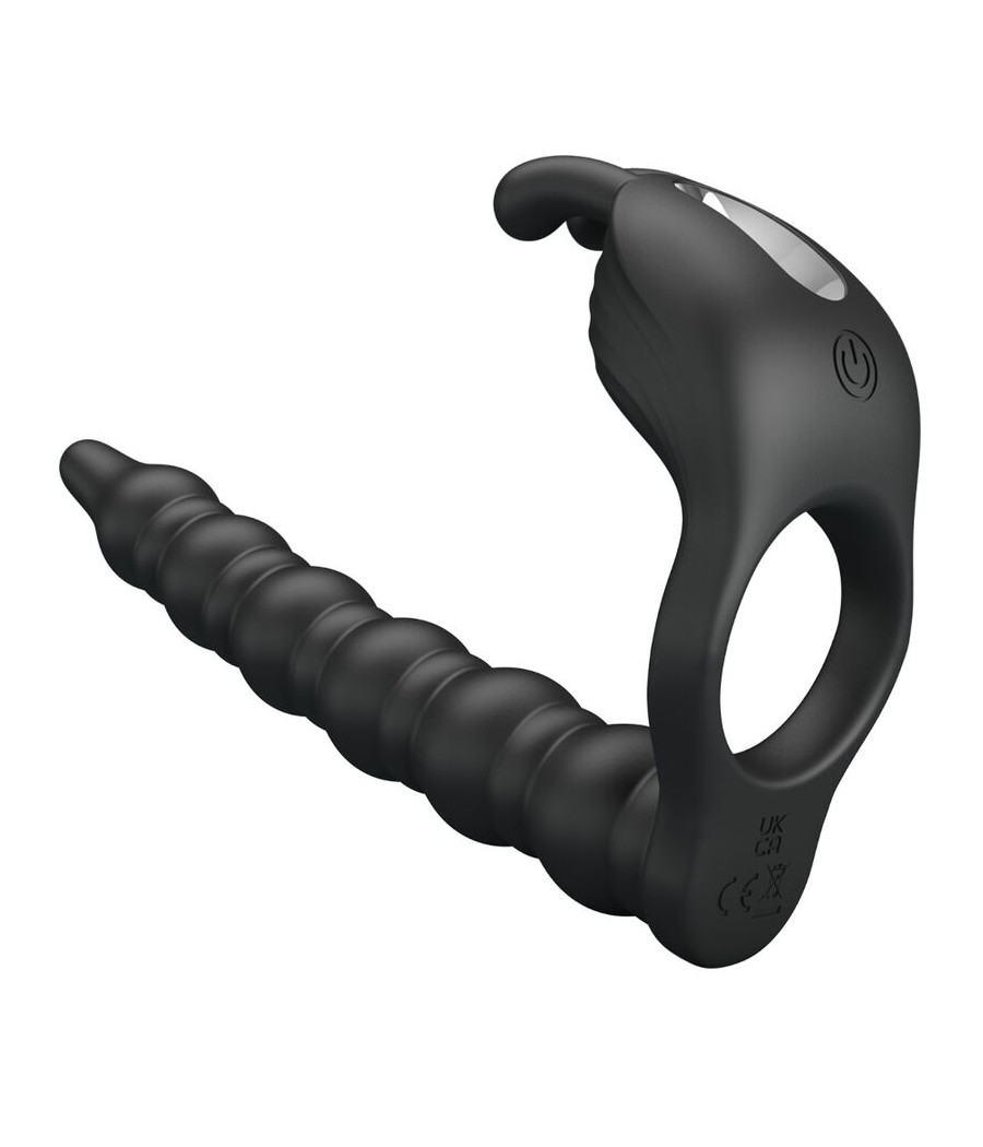 PRETTY LOVE - BLACKNEY PENIS RING WITH BLACK VIBRATOR PLUG