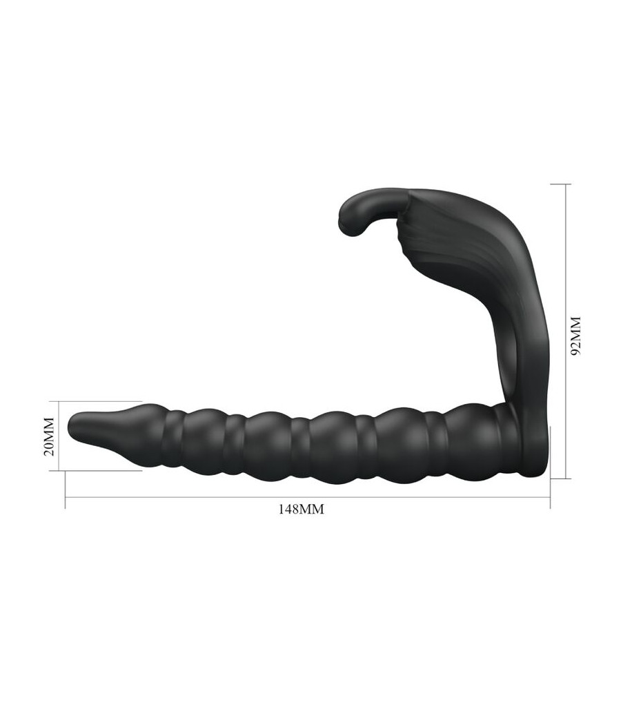 PRETTY LOVE - BLACKNEY ANNEAUX PÉNIS AVEC PLUG VIBRATEUR