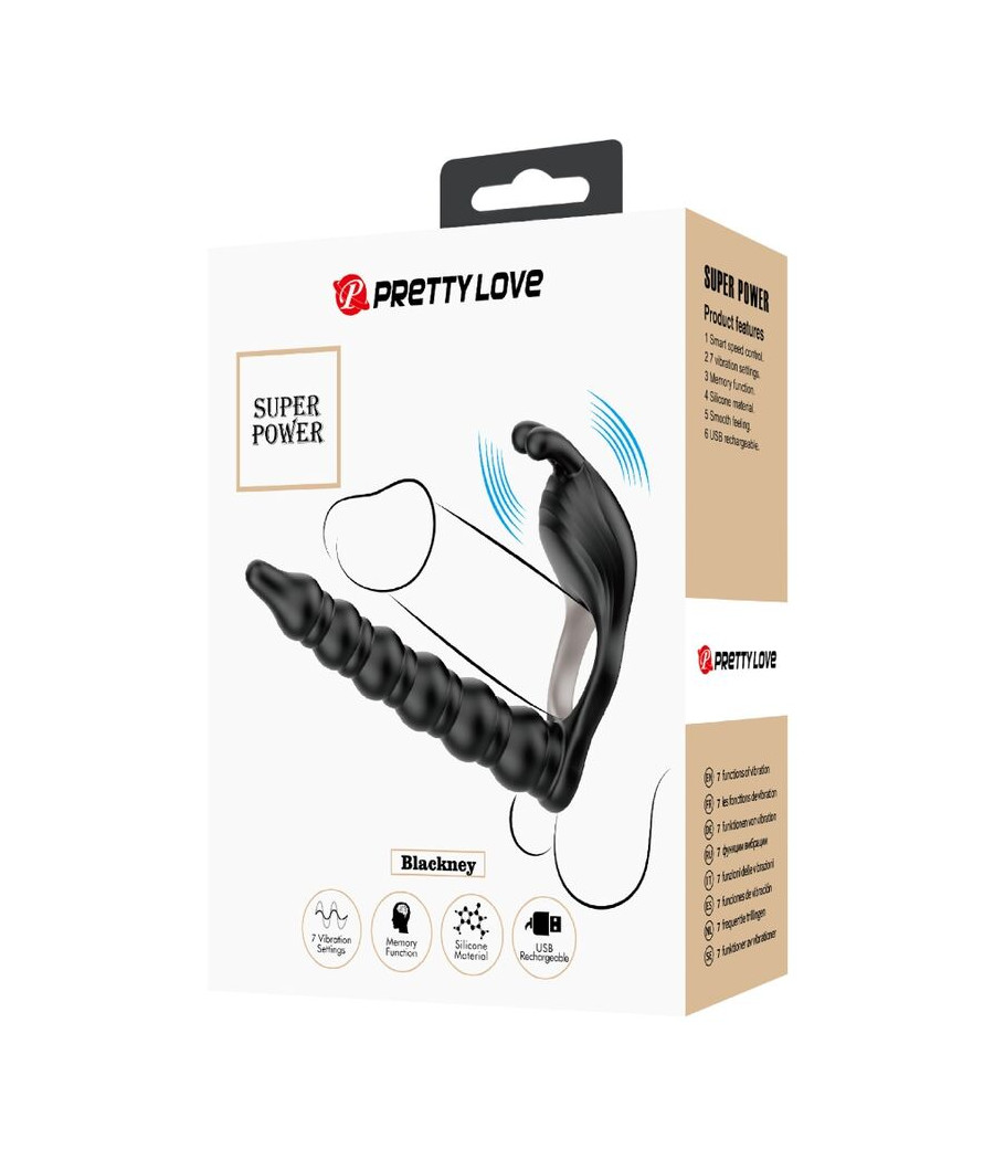 PRETTY LOVE - BLACKNEY ANÉIS PARA PÊNIS COM PLUG VIBRADOR