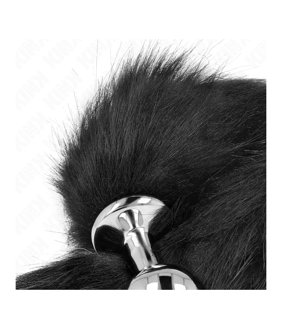 KINK - ANAL PLUG GRÖSSE M 8 X 3,5 CM MIT KUNSTSTOFFSCHWANZ 40 CM SCHWARZ