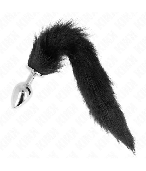 KINK - ANAL PLUG GRÖSSE L 10 X 4 CM MIT KUNSTSTOFFSCHWANZ 40 CM SCHWARZ