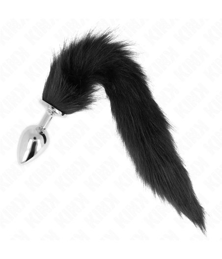 KINK - ANAL PLUG GRÖSSE L 10 X 4 CM MIT KUNSTSTOFFSCHWANZ 40 CM SCHWARZ