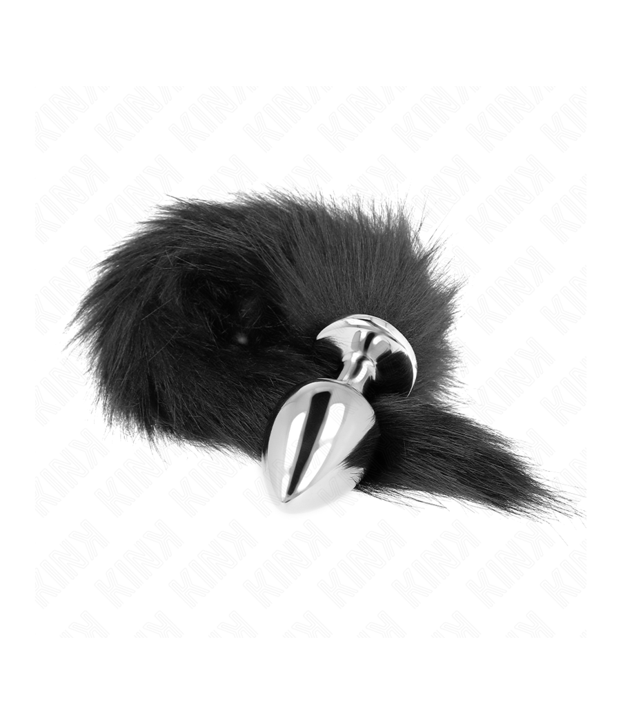 KINK - ANAL PLUG GRÖSSE L 10 X 4 CM MIT KUNSTSTOFFSCHWANZ 40 CM SCHWARZ