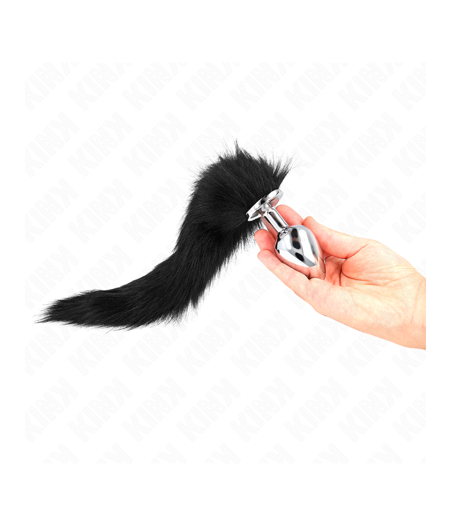 KINK - ANAL PLUG GRÖSSE L 10 X 4 CM MIT KUNSTSTOFFSCHWANZ 40 CM SCHWARZ