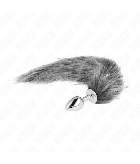 KINK - ANAL PLUG SIZE S 7 X 3 CM WITH SYNTHETIC TAIL 40 CM GREY