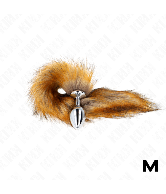 KINK - ANAL PLUG SIZE M 8 X 3.5 CM WITH SYNTHETIC TAIL 40 CM BROWN