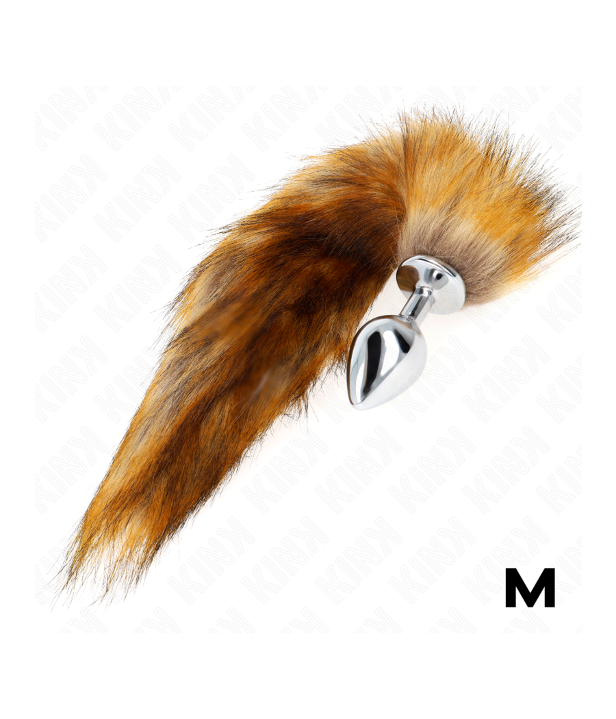 KINK - ANAL PLUG SIZE M 8 X 3.5 CM WITH SYNTHETIC TAIL 40 CM BROWN