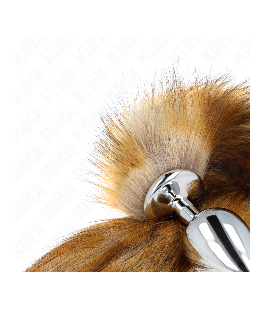 KINK - PLUG ANAL TAMANHO L 10 X 4 CM COM CAUDA SINTÉTICA 40 CM MARROM