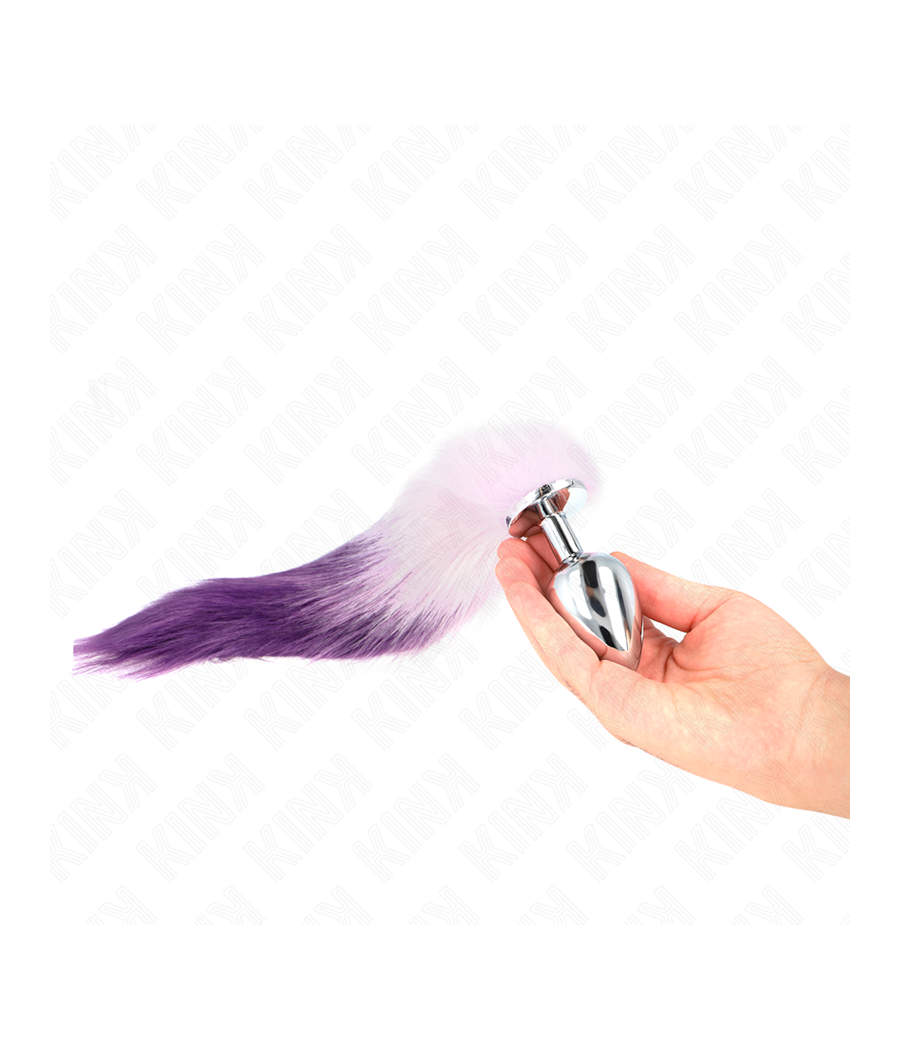 KINK - ANAL PLUG GRÖSSE L 10 X 4 CM MIT KUNSTSTOFFSCHWANZ 40 CM LILA
