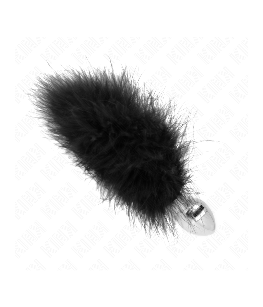 KINK - PLUG ANAL 11 x 7 CM ACERO INOXIDABLE CON PLUMA 11 CM