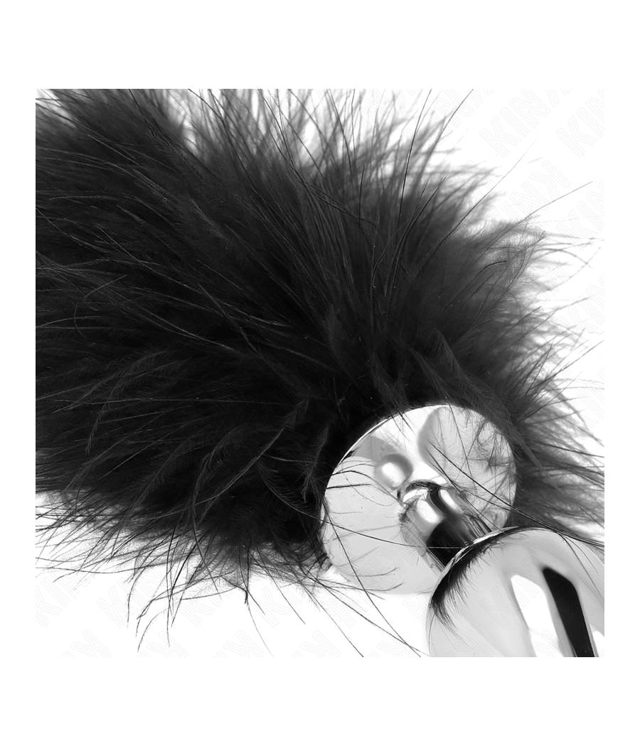 KINK - STAINLESS STEEL ANAL PLUG 11 x 7 CM WITH FEATHER 11 CM