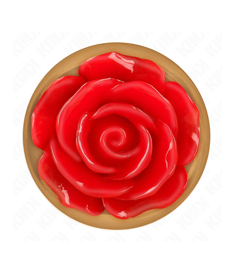 KINK - ROSA GOLDENER ANALSTECKER MIT ROTER ROSE S