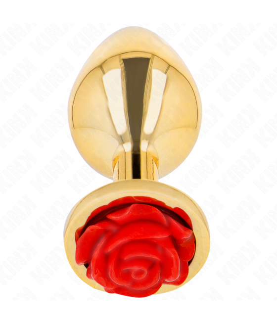 KINK -  PLUG ANAL GOLD ROSE RED SIZE M